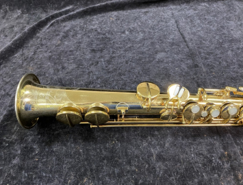 Photo AMAZING Original Gold Plated CG Conn New Wonder Soprano Saxophone - Serial # 141442